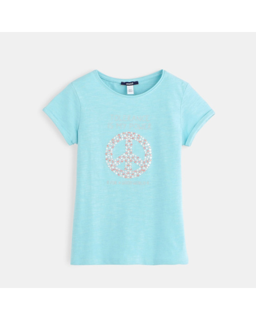 T-shirt fantaisie bleu fille