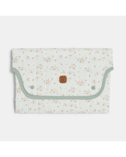 Tapis à langer de voyage fleuri naissance mixte