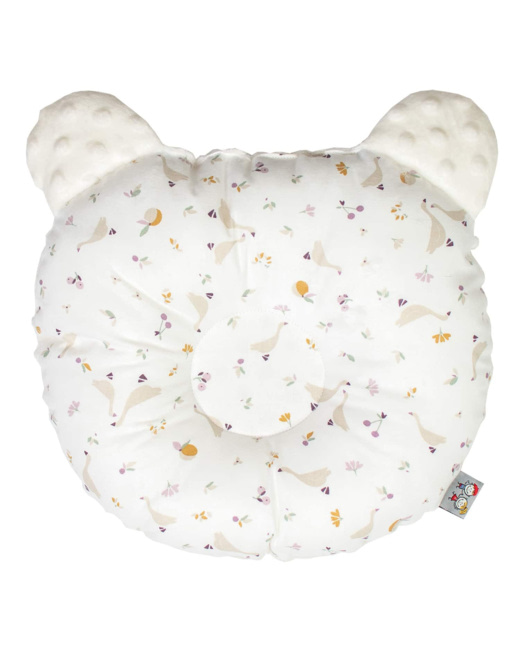 Coussin anti tête plate réversible en minky, Sidonia