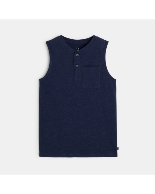 Débardeur en jersey flammé bleu garçon