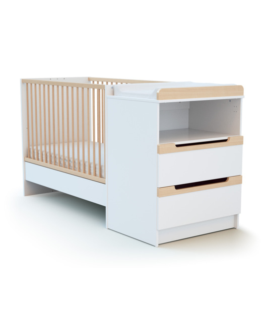 Combiné lit bébé évolutif en bois CARROUSEL