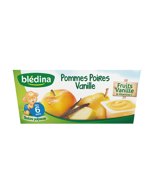 Coupelle de fruits - Pomme, poire et vanille