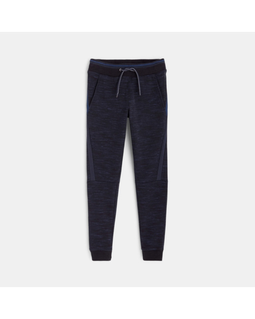 Pantalon jogging molleton flammé bleu garçon