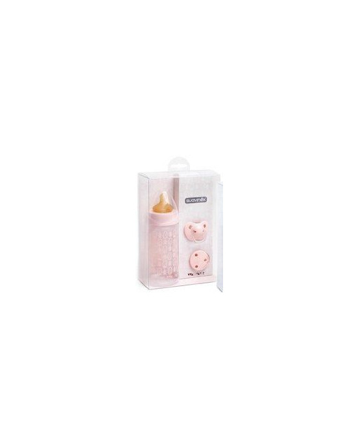 Set biberon 270 ml + sucette latex anatomique