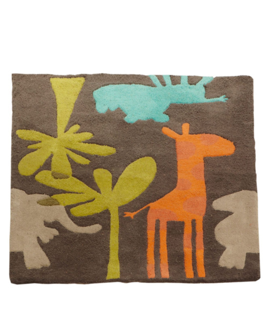Tapis chambre enfant theme savane party 