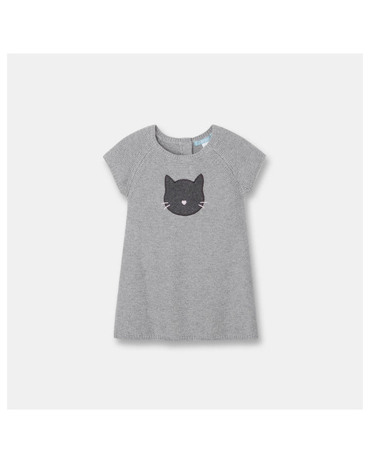 Robe pull à motif chat