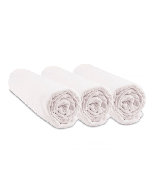 Lot de 3 draps-housses bébé coton Bio