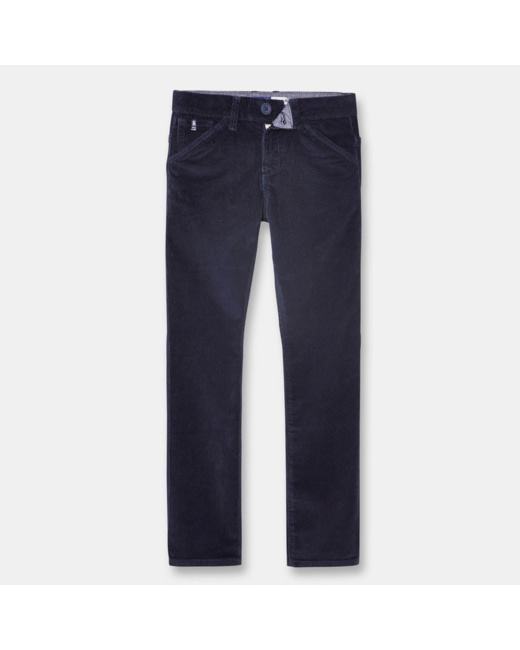 Pantalon en velours bleu garçon