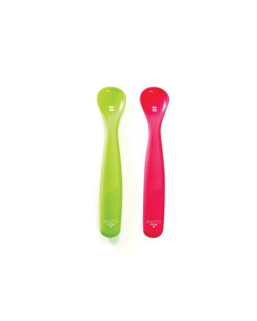 Lot de 2 cuillères bébé en silicone