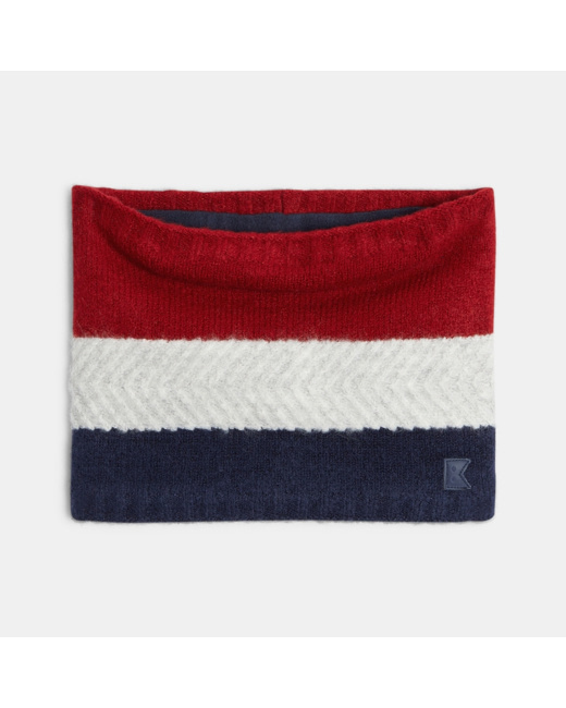 Snood rayé fantaisie rouge garçon