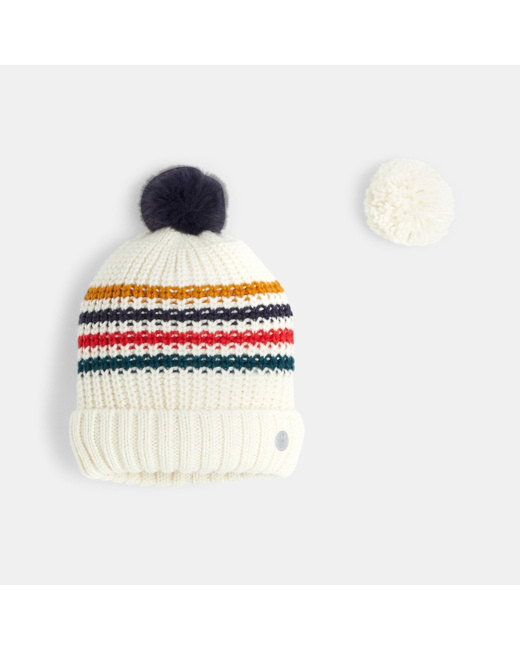 Bonnet à pompons interchangeables garçon