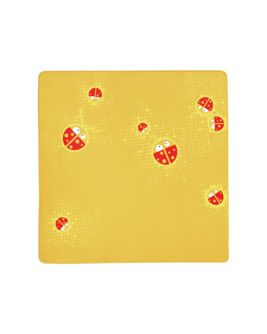 Grand tapis plume coccinelles