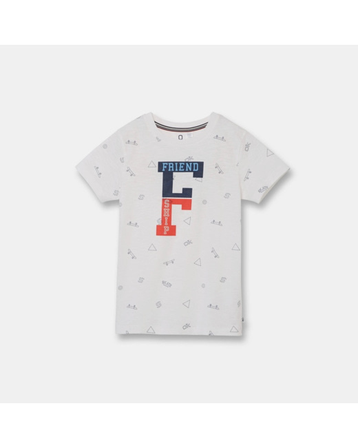 T-shirt imprimé blanc garçon