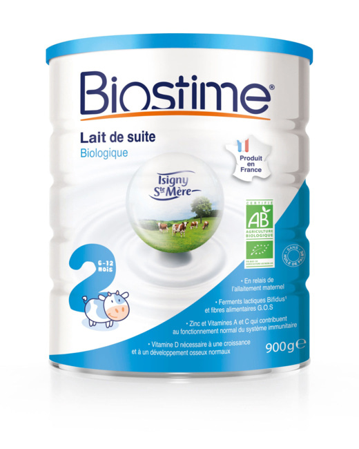 Biostime SN-2 BIO 2 Lait de suite biologique premium, lait en poudre, de 6  à 12 mois, 800g