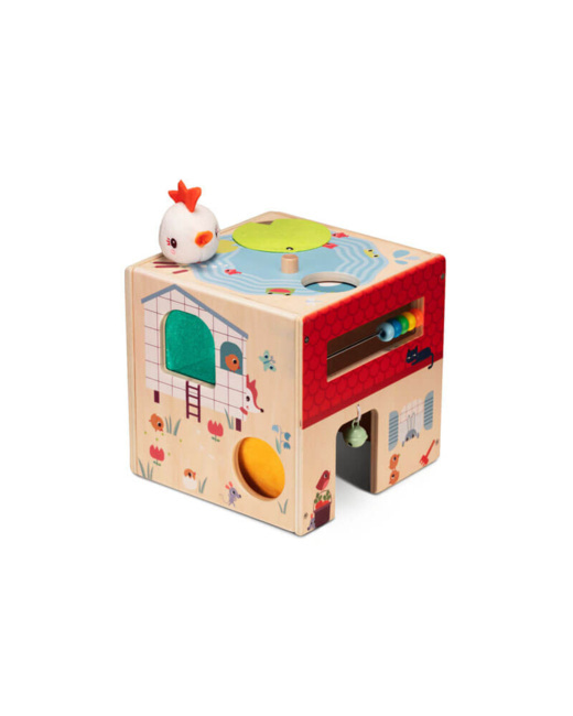 Cube d'activités en bois Farm