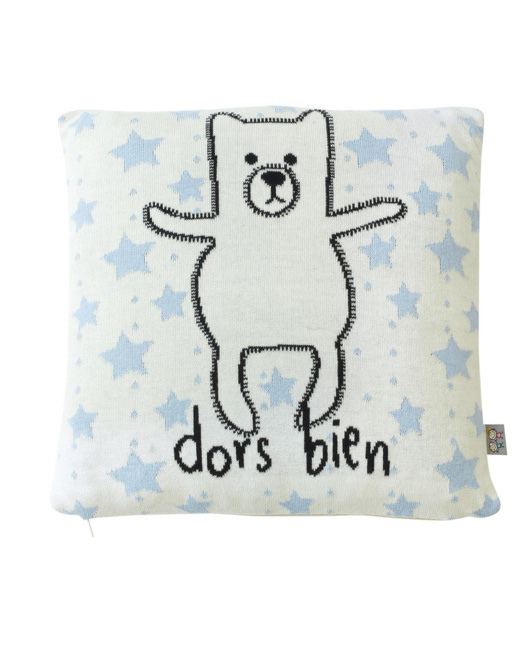 Taie de coussin en coton bio, OURSON
