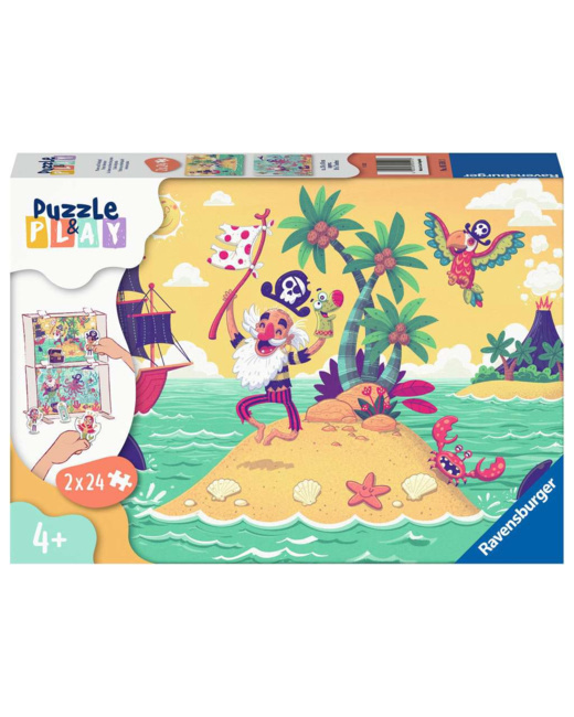 Puzzle & Play - La chasse au trésor des pirates - de 4 ans