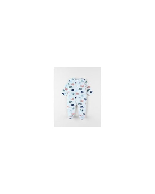 Pyjama 1 pièce imprimé éléphants en jersey