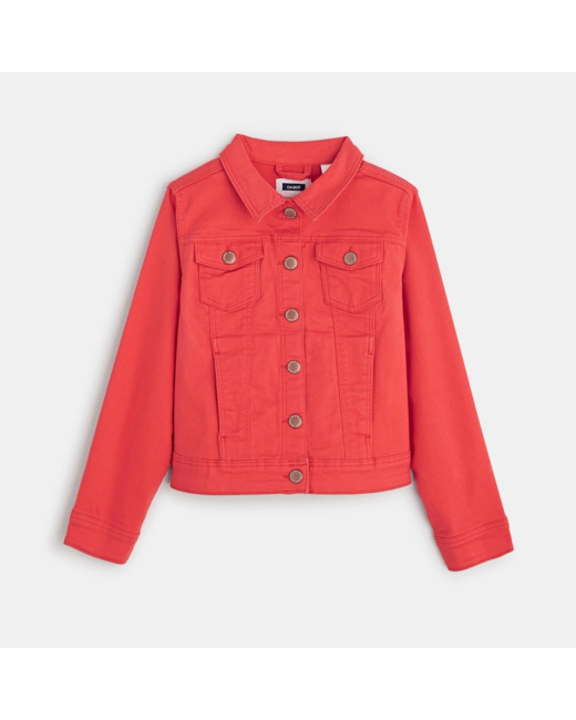 Blouson en toile rouge fille