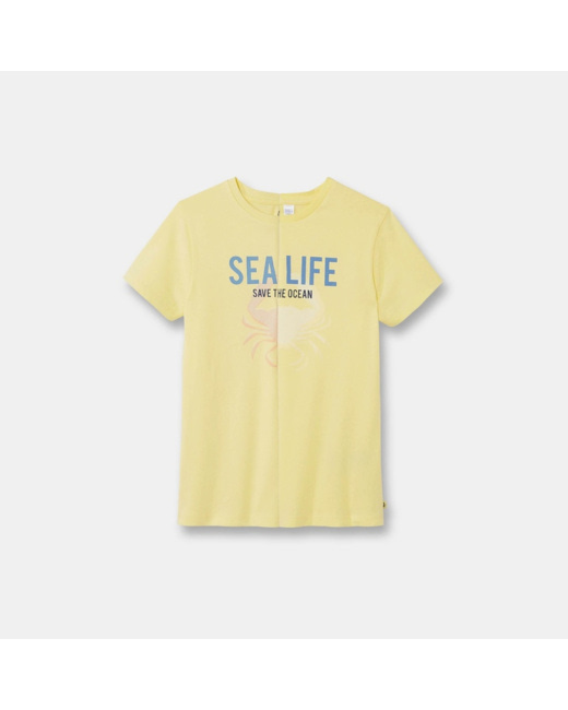 T-shirt à dessin magique jaune garçon