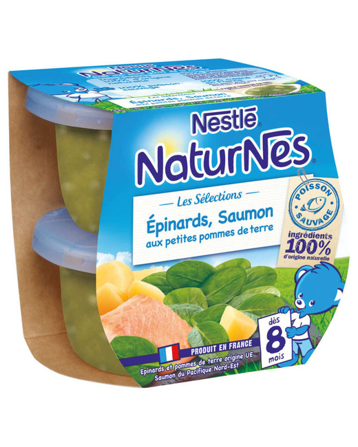 Naturnès - Épinards, saumon aux petites pommes de terres