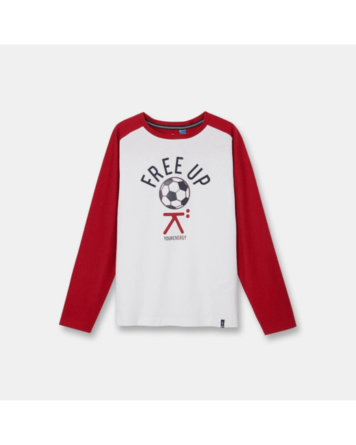 T-shirt foot rouge garçon