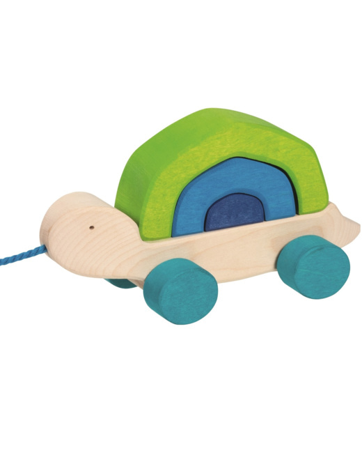 Tortue en bois à tirer