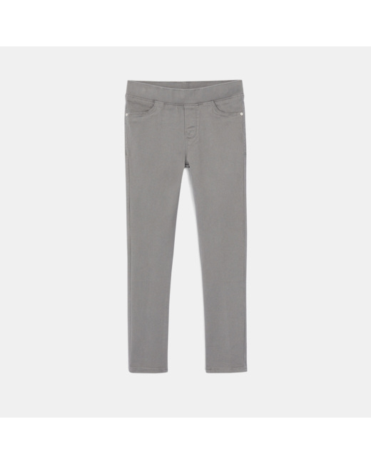 Tregging en toile gris fille