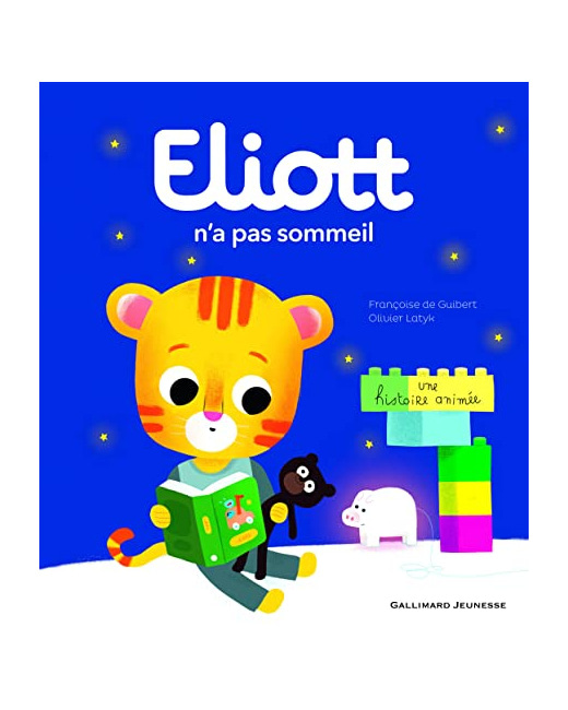 Livre Eliott N'A Pas Sommeil- Livre Animé- De 2 À 4 Ans