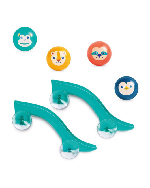 Lot de 2 toboggans de bain avec balles flottantes sonores