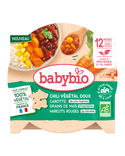 Chili Végétal Doux - Carotte, Maïs et Haricots Rouges