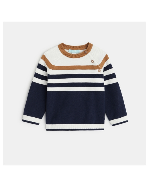 Pull tricot maille rayée