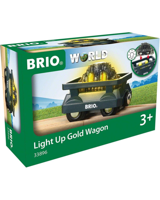 Wagon lumineux charge d'or