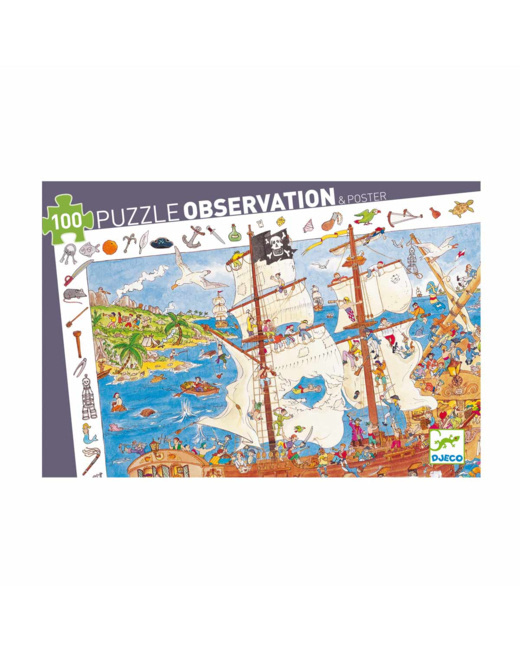 Puzzle observation Pirates 100 pièces
