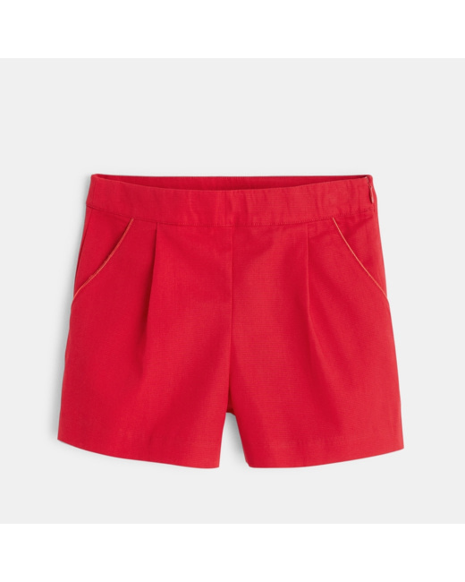 Short chic uni rouge fille