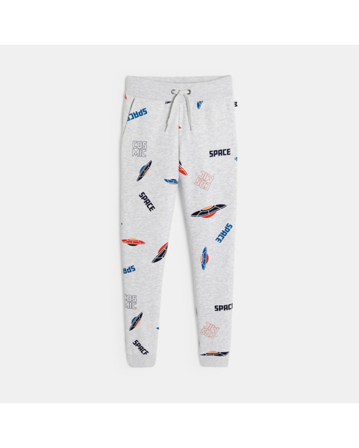 Pantalon de jogging imprimé blanc garçon