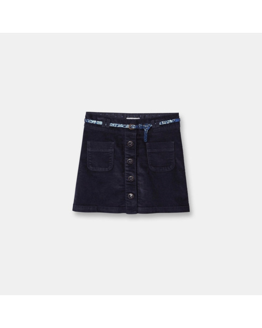 Jupe en velours bleue fille