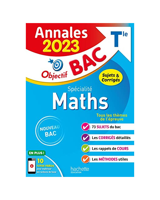 Annales Objectif BAC 2023 - Spécialité Maths