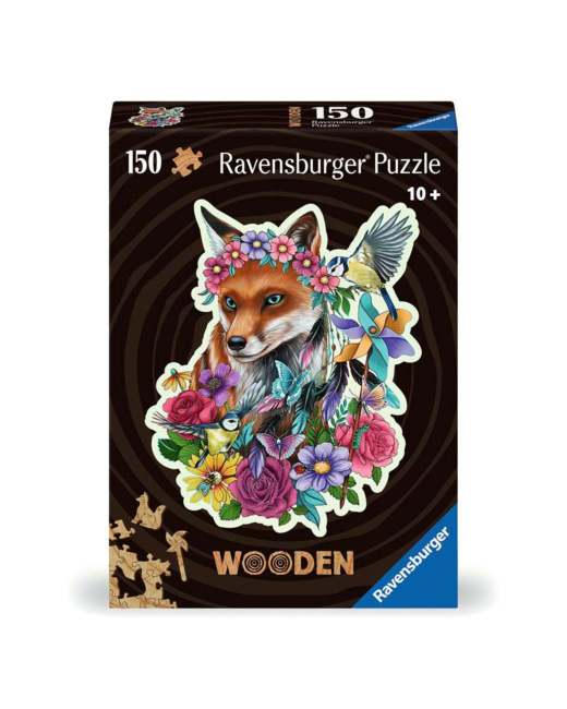 Puzzle en bois - Renard coloré - de 10 ans