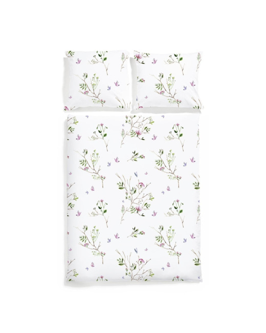 Housse de couette en satin de coton - Jardin