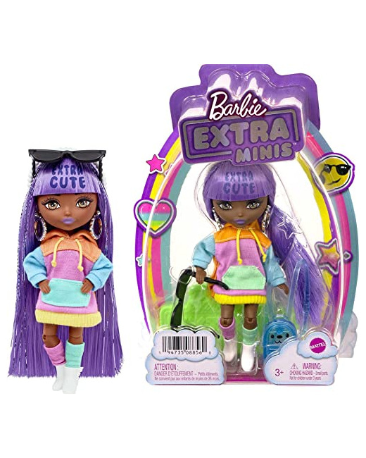 Barbie - Poupée Extra Mini - Robe colorée