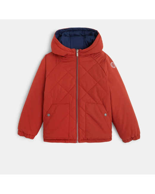 Blouson doudoune réversible orange garçon