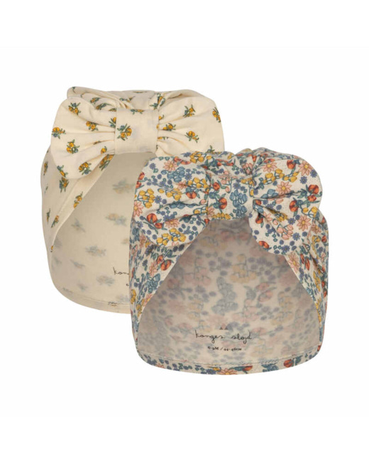 Lot de 2 turbans Bambi Peonia Limone Bibi Fleurs