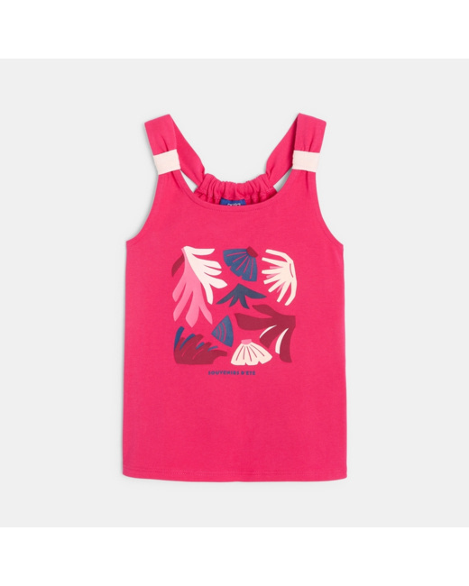 Débardeur à motifs imprimés rose fille