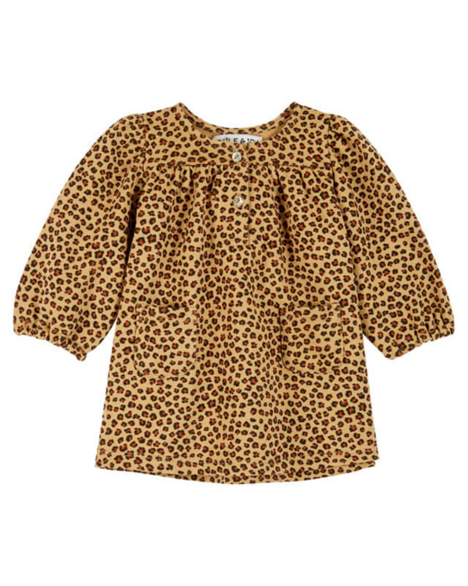 Robe velours imprimé all-over Leo Biscotte