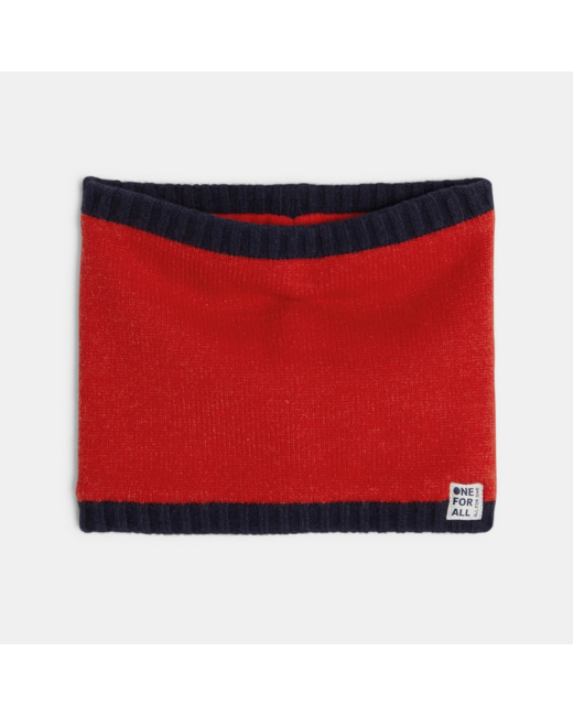 Snood en tricot mixte rouge