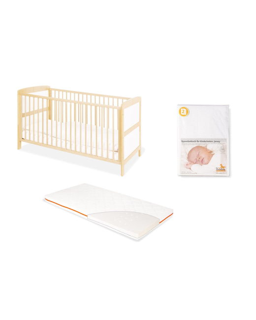 ‌Lit bebé évolutif Florian, matelas Luna Up et draps housse