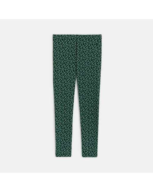 Leggings imprimés vert fille