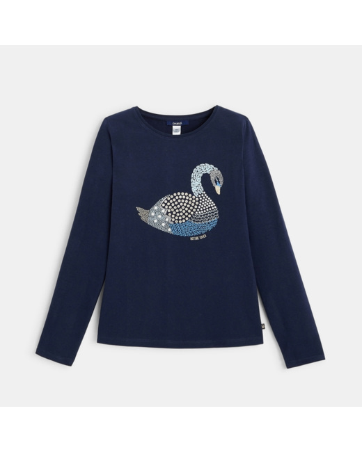 T-shirt en coton biologique bleu fille