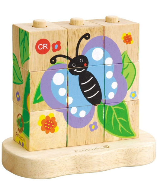Puzzle De la chenille au papillon
